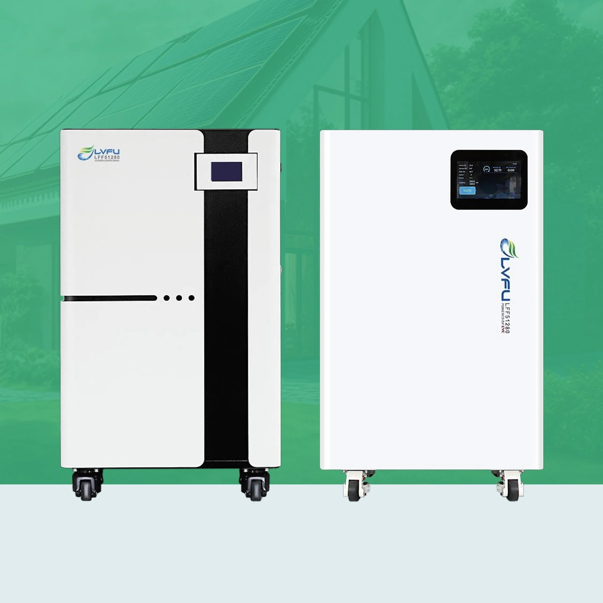 Baterai lithium LiFePO4 floor standing LVFU seri LFF, energy storage rumah plug and play, dipasang Solar Panel Mandiri